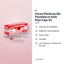 CERAS PLÁSTICAS BIC PLASTIDECOR KIDS ROJO CAJA 25 - características principales
