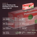 CERAS PLÁSTICAS BIC PLASTIDECOR KIDS VERDE CLARO CAJA 25 - resumen de atributos