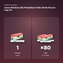 CERAS PLÁSTICAS BIC PLASTIDECOR KIDS VERDE OSCURO CAJA 25 - formato de venta: caja de 80
