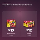 CERAS PLÁSTICAS JOVI WAX CRAYONS 12 COLORES  - formato de venta: paquete de 12
