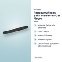REPOSAMUÑECAS PARA TECLADO DE GEL NEGRO - características principales