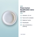 PLATO CARTON REUTILIZABLE LLANO 22 CM  - características principales