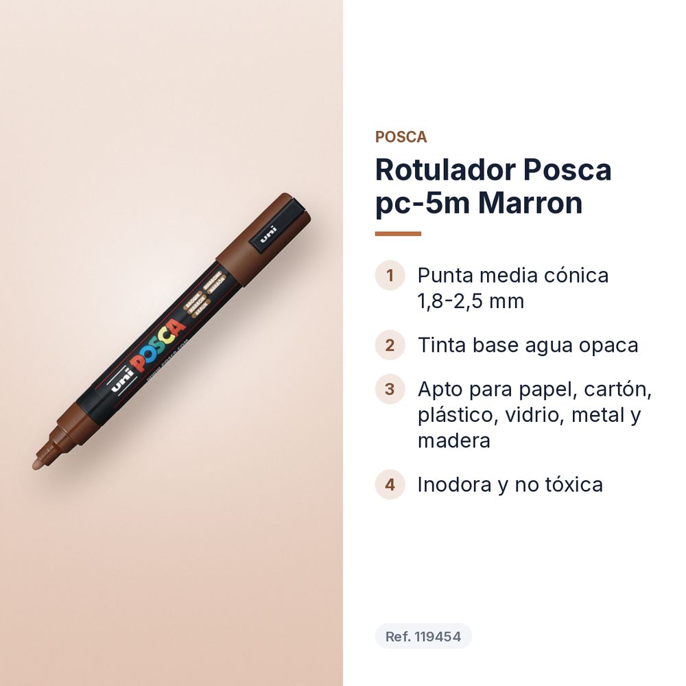 ROTULADOR POSCA PC-5M MARRON - características principales