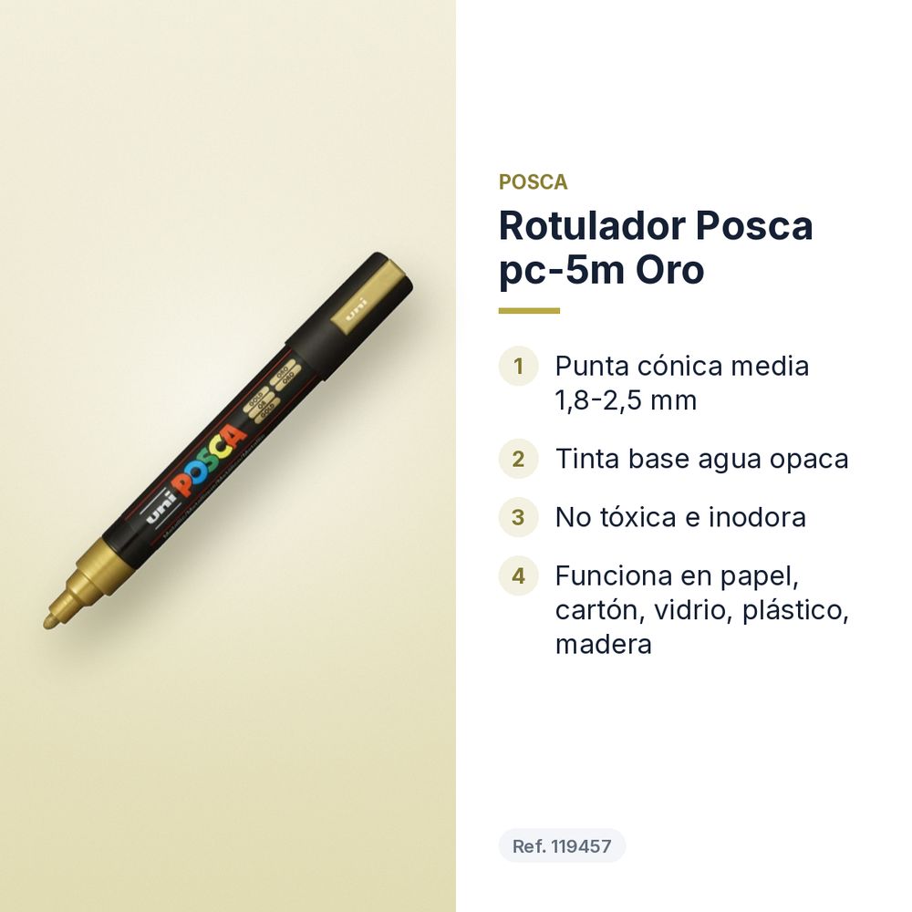 ROTULADOR POSCA PC-5M ORO - características principales