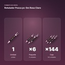 ROTULADOR POSCA PC-5M ROSA CLARO  - formato de venta: paquete de 6, caja de 144, palé de 288
