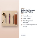 BOLIGRAFO CAMPUS COLOURS VIOLETA - características principales