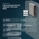 CAJA ARCHIVADOR A4 GRIS JASPEADO TIPO RADO RAYLU - resumen de atributos