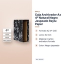 CAJA ARCHIVADOR AZ 4º NATURAL NEGRO JASPEADO RAYLU PAPER - características principales