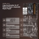 CAJA ARCHIVADOR AZ 4º NATURAL NEGRO JASPEADO RAYLU PAPER - resumen de atributos