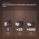 CAJA ARCHIVADOR AZ 4º NATURAL NEGRO JASPEADO RAYLU PAPER - formato de venta: caja de 25, palé de 500