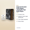 CAJA ARCHIVADOR FOLIO NEGRO JASPEADO TIPO RADO RAYLU - características principales