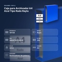 CAJA PARA ARCHIVADOR A4 AZUL TIPO RADO RAYLU - resumen de atributos