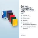 CAJA PARA ARCHIVADOR A4 NEGRO TIPO RADO RAYLU - características principales