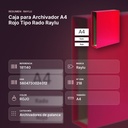 CAJA PARA ARCHIVADOR A4 ROJO TIPO RADO RAYLU - resumen de atributos