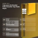CAJA PARA ARCHIVADOR FOLIO AMARILLO TIPO RADO RAYLU - resumen de atributos
