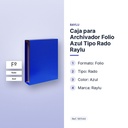 CAJA PARA ARCHIVADOR FOLIO AZUL TIPO RADO RAYLU - características principales
