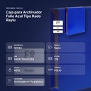 CAJA PARA ARCHIVADOR FOLIO AZUL TIPO RADO RAYLU - resumen de atributos