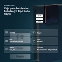 CAJA PARA ARCHIVADOR FOLIO NEGRO TIPO RADO RAYLU - resumen de atributos