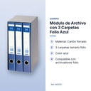 MÓDULO DE ARCHIVO CON 3 CARPETAS FOLIO AZUL - características principales