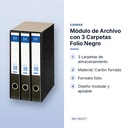 MÓDULO DE ARCHIVO CON 3 CARPETAS FOLIO NEGRO - características principales