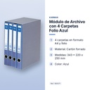 MÓDULO DE ARCHIVO CON 4 CARPETAS FOLIO AZUL - características principales