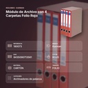 MÓDULO DE ARCHIVO CON 4 CARPETAS FOLIO ROJO - resumen de atributos