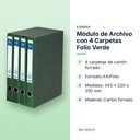 MÓDULO DE ARCHIVO CON 4 CARPETAS FOLIO VERDE - características principales