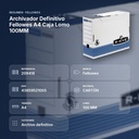 ARCHIVADOR DEFINITIVO FELLOWES A4 CAJA LOMO 100MM - resumen de atributos