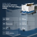 ARCHIVADOR DEFINITIVO FELLOWES A4 CAJA LOMO 80MM - resumen de atributos