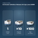 ARCHIVADOR DEFINITIVO FELLOWES A4 CAJA LOMO 80MM - formato de venta: paquete de 10, caja de 100