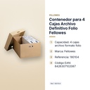CONTENEDOR PARA 4 CAJAS ARCHIVO DEFINITIVO FOLIO FELLOWES - características principales