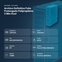 ARCHIVO DEFINITIVO FOLIO PROLONGADO POLIPROPILENO 3 MM AZUL - resumen de atributos