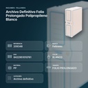 ARCHIVO DEFINITIVO FOLIO PROLONGADO POLIPROPILENO BLANCO - resumen de atributos