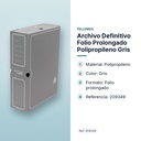 ARCHIVO DEFINITIVO FOLIO PROLONGADO POLIPROPILENO GRIS - características principales