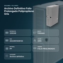 ARCHIVO DEFINITIVO FOLIO PROLONGADO POLIPROPILENO GRIS - resumen de atributos