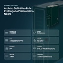 ARCHIVO DEFINITIVO FOLIO PROLONGADO POLIPROPILENO NEGRO - resumen de atributos