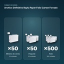 ARCHIVO DEFINITIVO RAYLU PAPER FOLIO CARTON FORRADO - formato de venta: paquete de 50, palé de 500