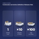 CONTENEDOR DE ARCHIVO DEFINITIVO FELLOWES FOLIO - formato de venta: paquete de 10, caja de 100