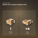 BASTIDOR PARA CARPETAS COLGANTES FOLIO - formato de venta: caja de 4