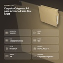CARPETA COLGANTE A4 PARA ARMARIO FADE AKU KRAFT - resumen de atributos