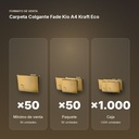 CARPETA COLGANTE FADE KIO A4 KRAFT ECO - formato de venta: paquete de 50, caja de 1000