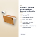 CARPETA COLGANTE A4 KRAFT BICOLOR LOMO U 30 MM GIO - características principales