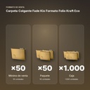 CARPETA COLGANTE FADE KIO FORMATO FOLIO KRAFT ECO - formato de venta: paquete de 50, caja de 1000