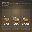 CARPETA COLGANTE FORMATO FOLIO KRAFT BICOLOR LOMO U 30 MM GIO - formato de venta: paquete de 50, caja de 500