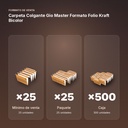 CARPETA COLGANTE GIO MASTER FORMATO FOLIO KRAFT BICOLOR - formato de venta: paquete de 25, caja de 500