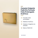CARPETA COLGANTE FADE KIO FORMATO FOLIO PROLONGADO KRAFT ECO - características principales