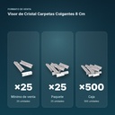 VISOR DE CRISTAL CARPETAS COLGANTES 8 CM - formato de venta: paquete de 25, caja de 500