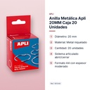 ANILLA METÁLICA APLI 20MM CAJA 20 UNIDADES - características principales