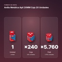 ANILLA METÁLICA APLI 20MM CAJA 20 UNIDADES - formato de venta: caja de 240, palé de 5760