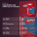 ANILLA METÁLICA APLI 25MM CAJA 20 UNIDADES - resumen de atributos